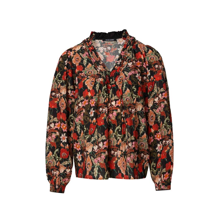 Salsa Salsa Jeans Blouse groen / oranje / rood / zwart -