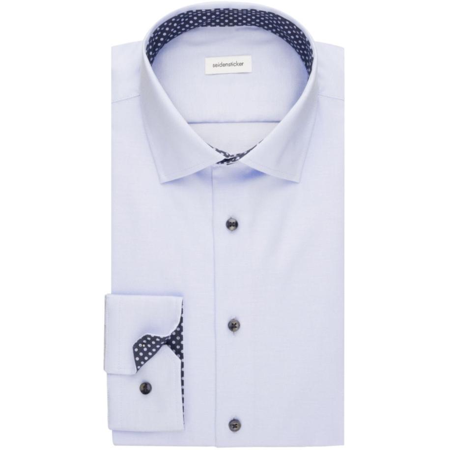 Seidensticker Overhemd lichtblauw, Effen Blauw