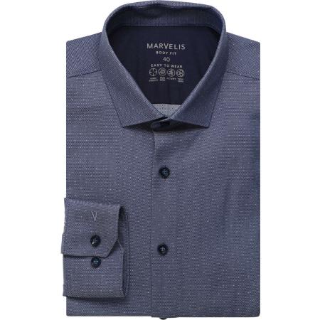 Marvelis Performance Overhemd marine, Faux-uni