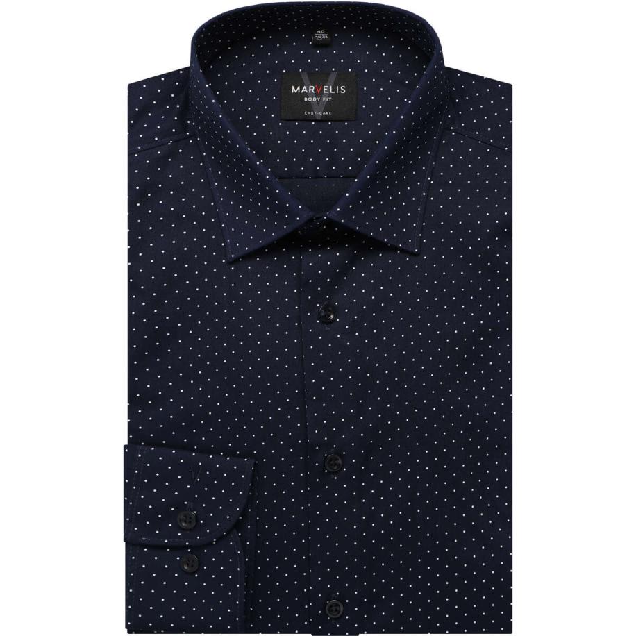 Marvelis Overhemd marine, Bedrukt Blauw