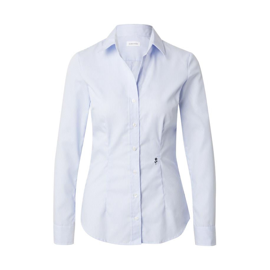 Seidensticker SEIDENSTICKER Blouse Schwarze Rose lichtblauw / zwart / wit -