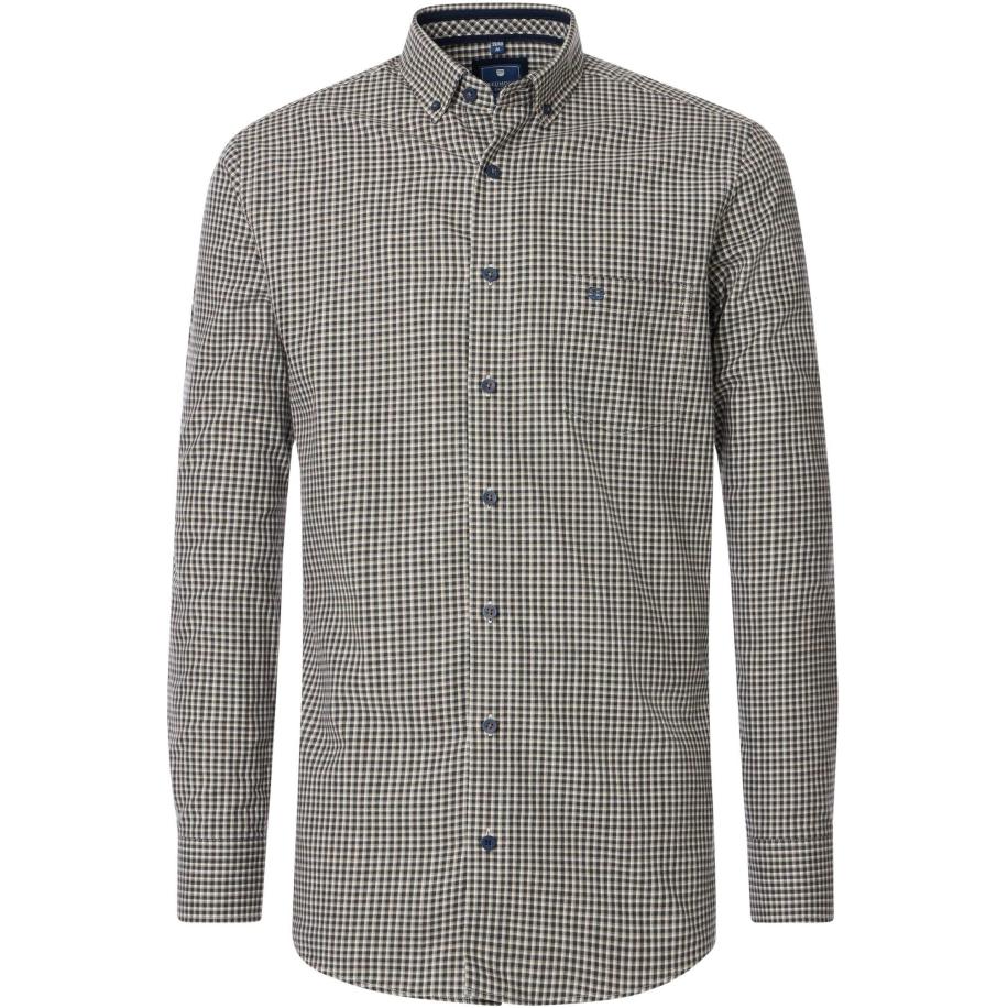 Redmond Casual Overhemd bruin, Ruit Bruin