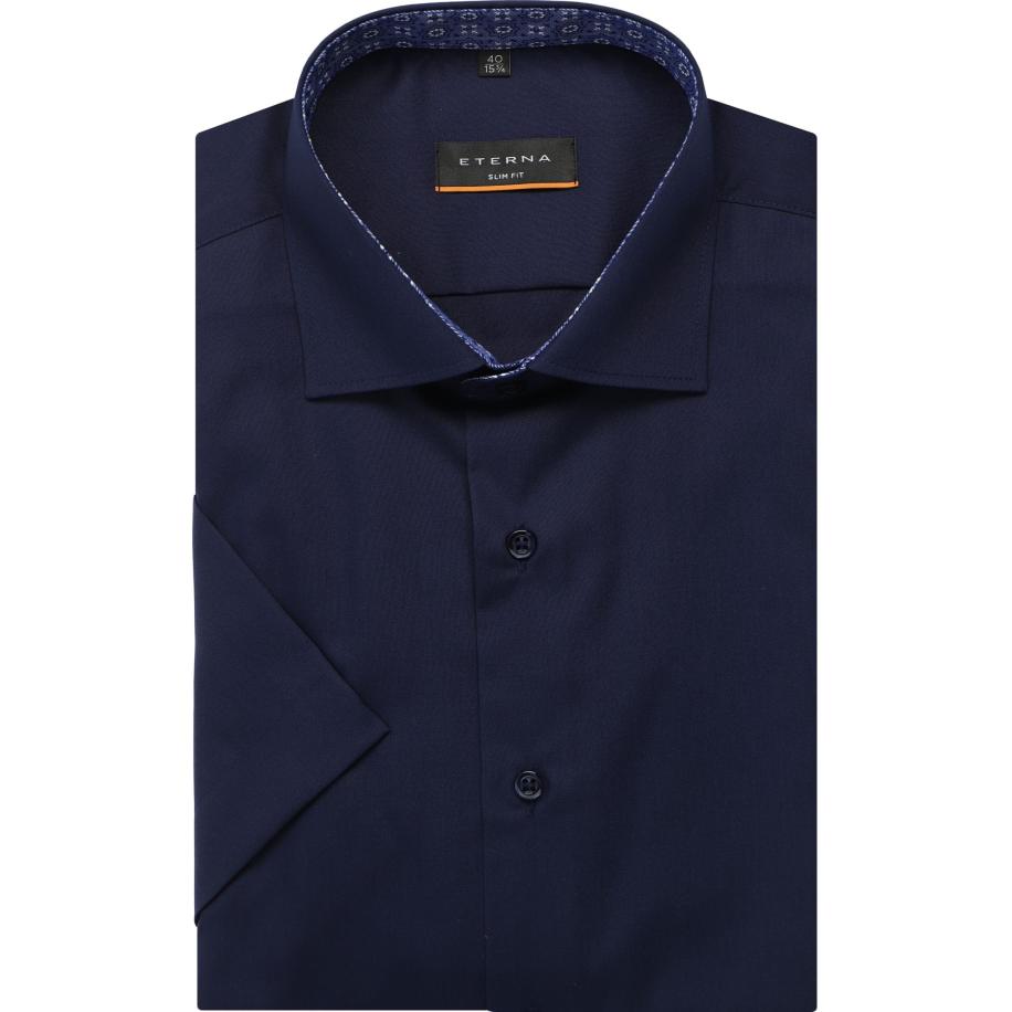 ETERNA Overhemd Korte mouw marine Blauw