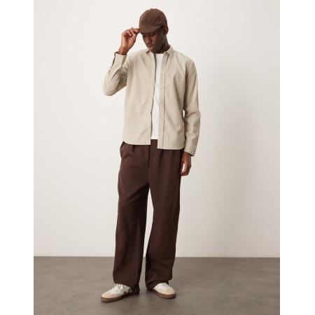 New Look - Corduroy overhemd in stone-Neutraal