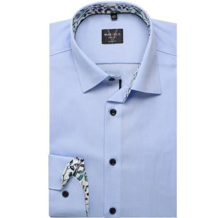 Marvelis Overhemd blauw, Effen