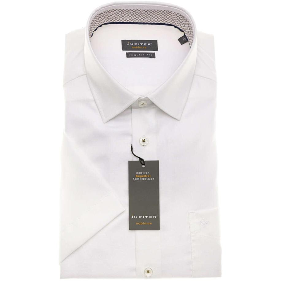 Jupiter Overhemd Korte mouw wit Wit