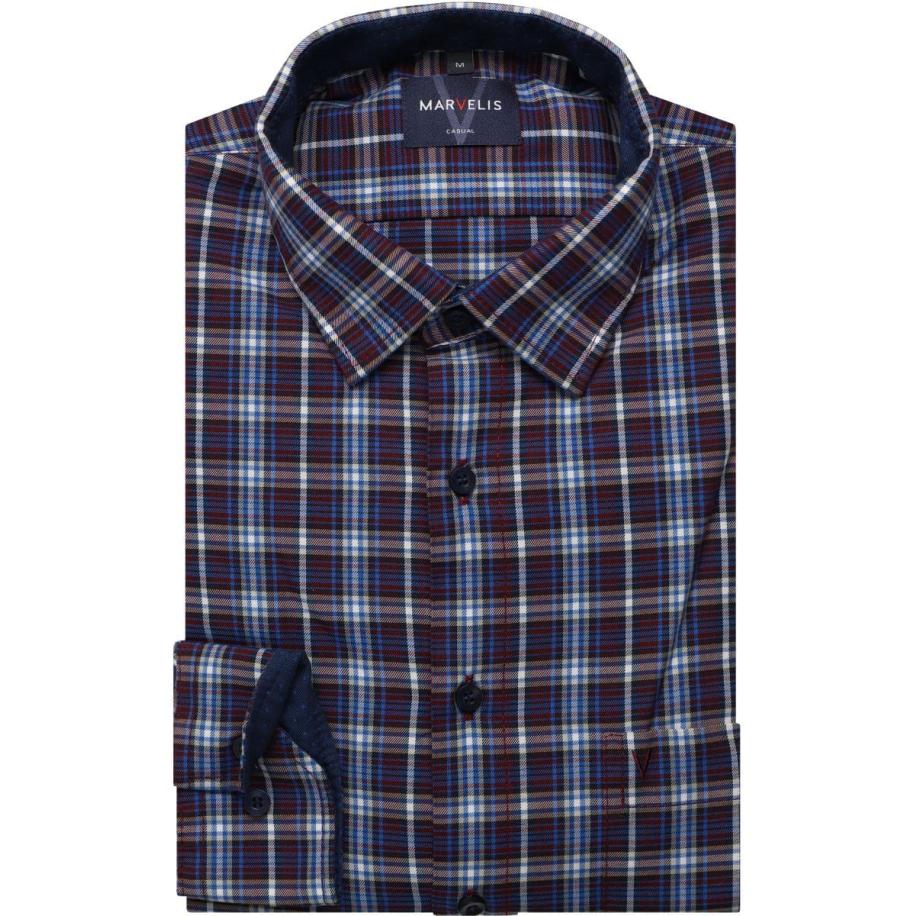 Marvelis Casual Overhemd rood, Ruit Rood