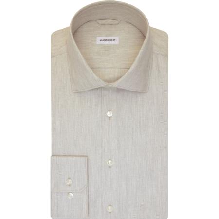 Seidensticker Flanellen Overhemd lichtgrijs, Effen