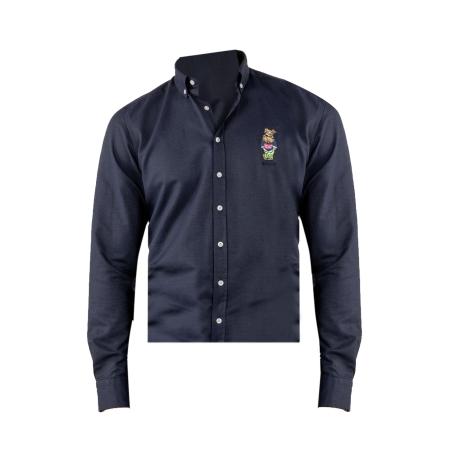 Williot Williot Overhemd navy / ombergrijs / lichtgroen / donkerroze