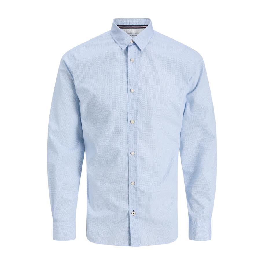 Jack & Jones JACK & JONES Overhemd JJMATHEO lichtblauw / wit -