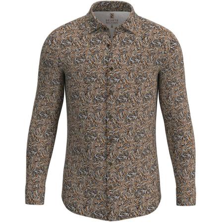 Desoto Overhemd Kent Bladeren Oranje