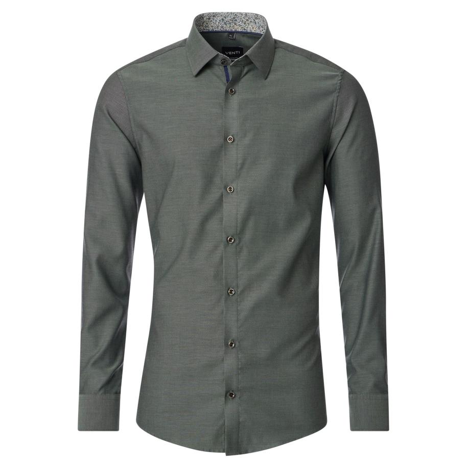 Venti Overhemd groen, Faux-uni Groen