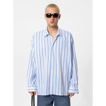 VAMOS CLO Overhemd blauw / wit