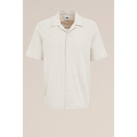 Fundamentals heren Piquejersey overhemd - Slim Fit - Beige - Katoen - Maat: XL