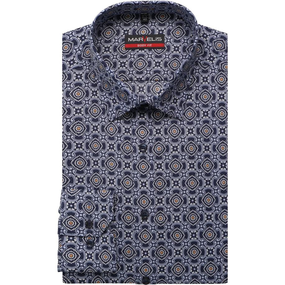 Marvelis Overhemd marine, Motief Blauw
