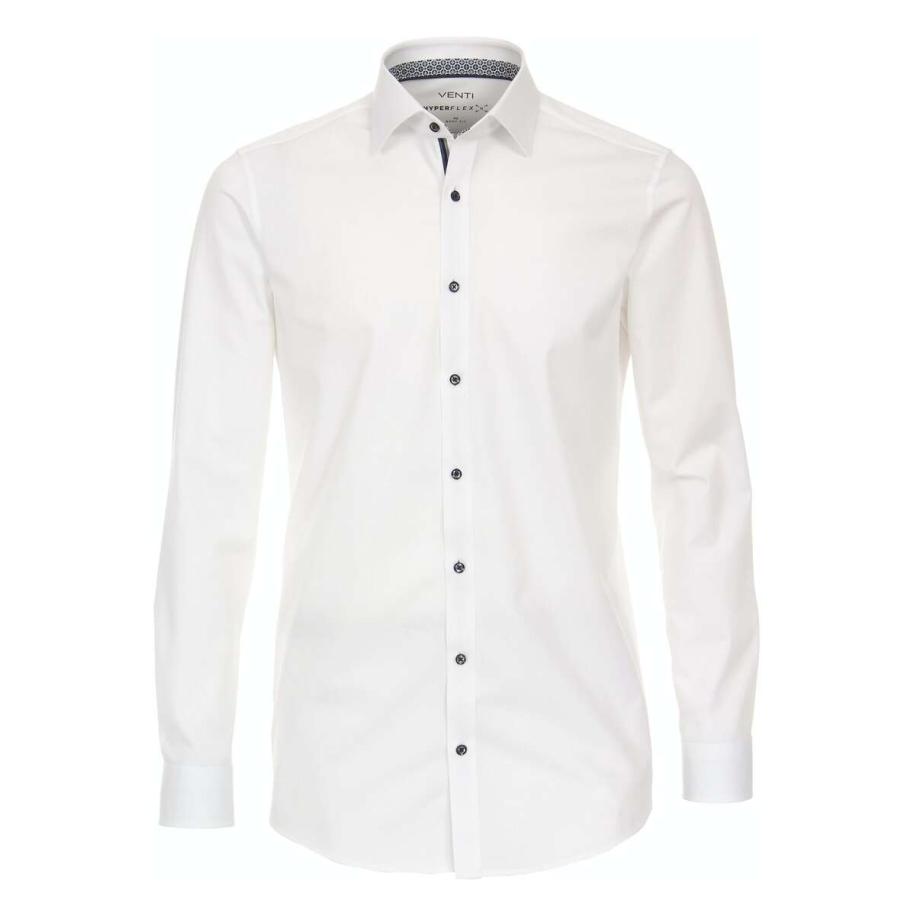 Venti Hyperflex Overhemd wit, Faux-uni Wit
