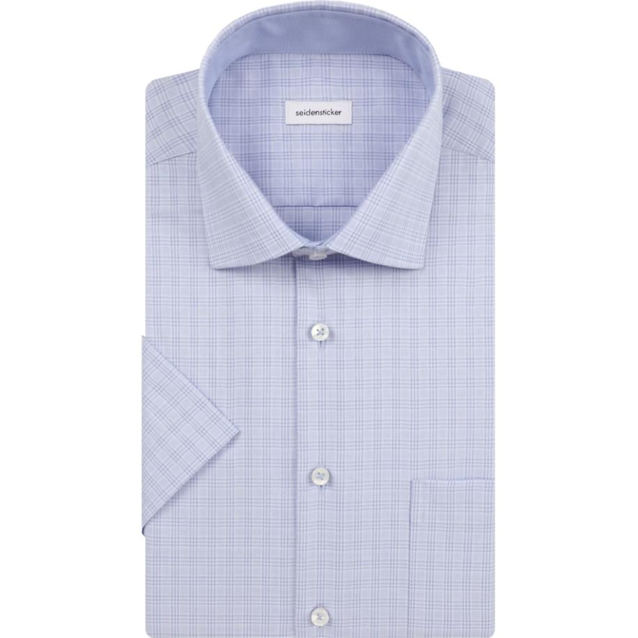 Seidensticker Overhemd Korte mouw lichtblauw Blauw