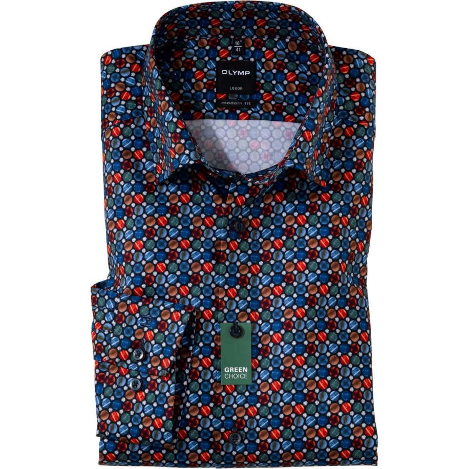OLYMP Luxor Overhemd veelkleurig, Motief Multicolor