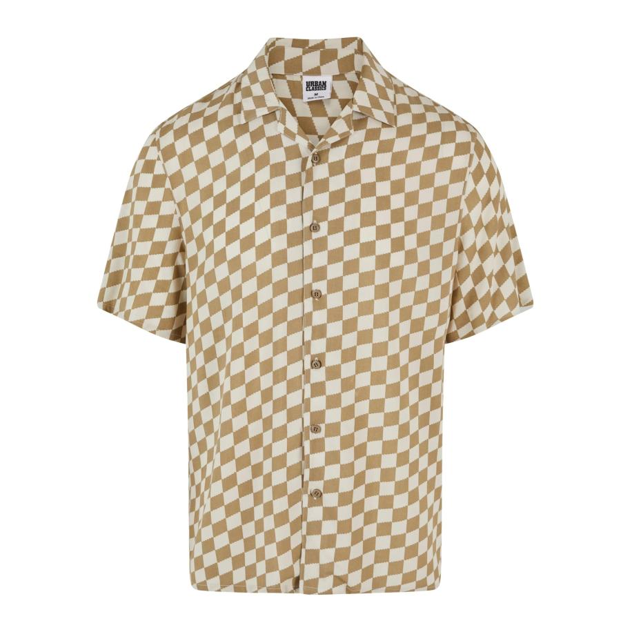 Urban Classics Urban Classics Overhemd beige / wit -