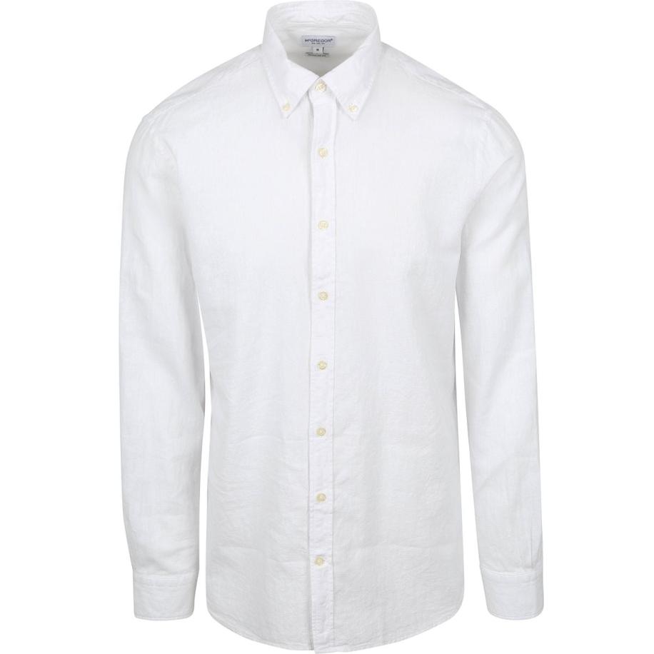 McGregor Overhemd Linnen Blend Wit Wit