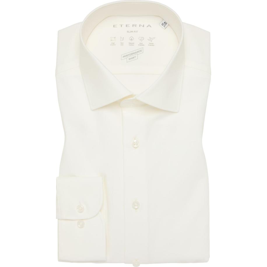 ETERNA Performance Overhemd wit, Effen Wit