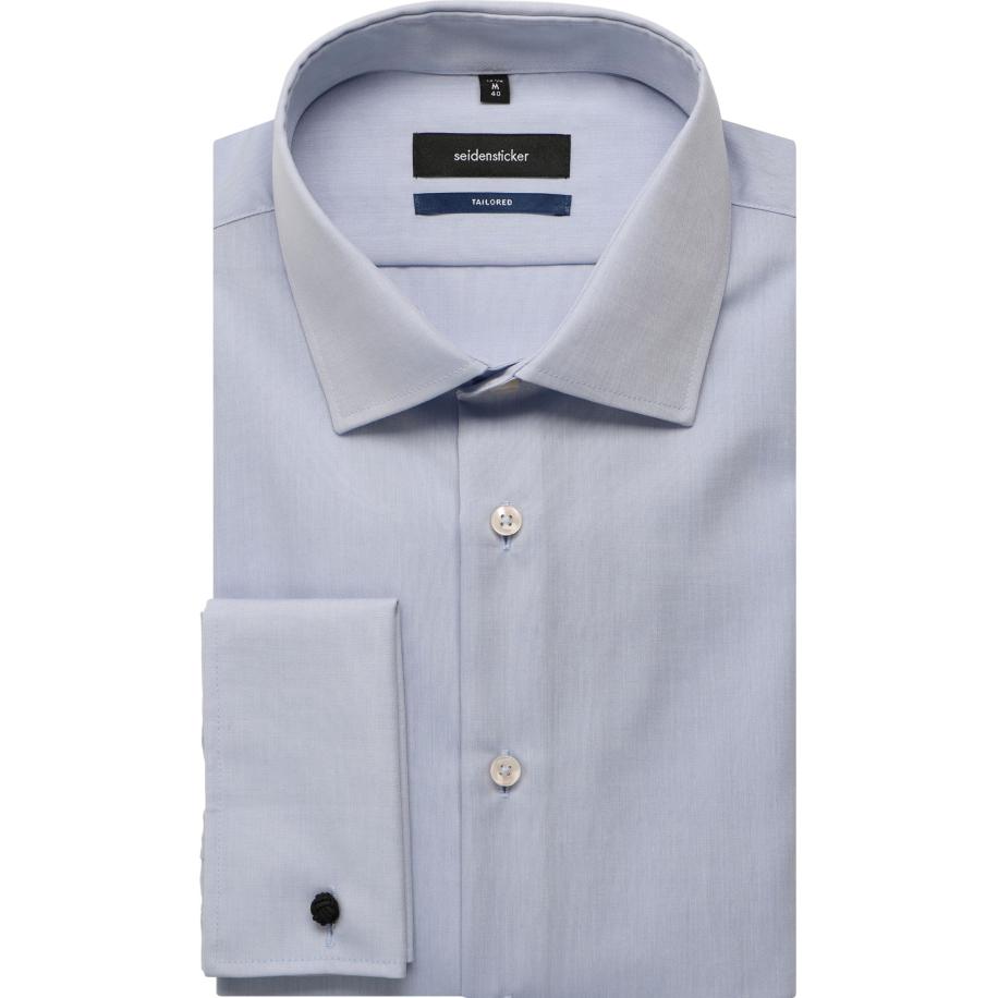 Seidensticker Overhemd lichtblauw, Effen Blauw