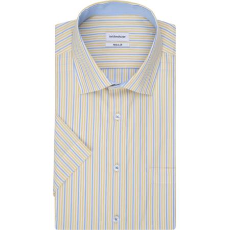 Seidensticker Overhemd Korte mouw geel