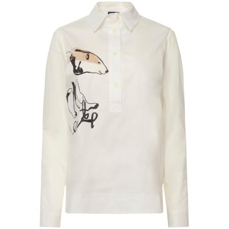 LAURASØN LAURASØN Blouse beige / zwart / wit