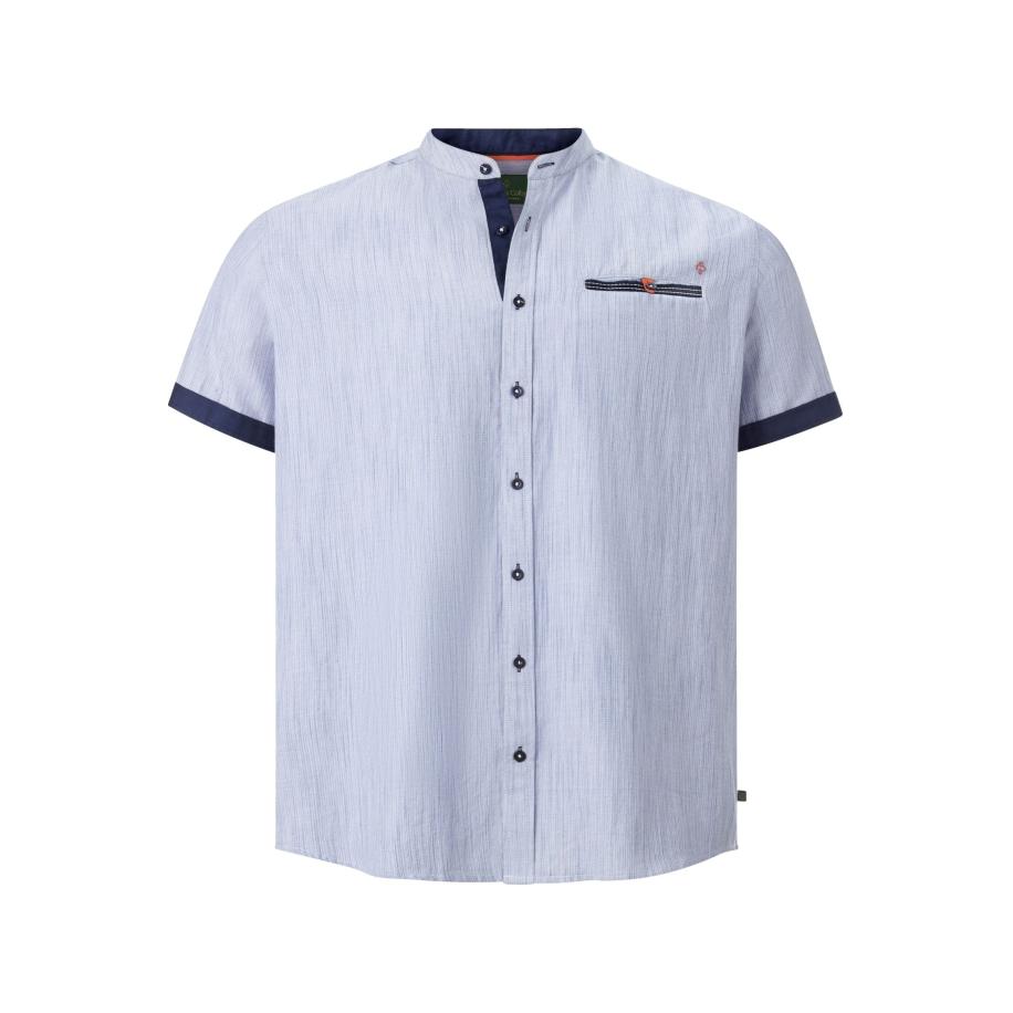 Charles Colby Overhemd Korte mouw lichtblauw Blauw
