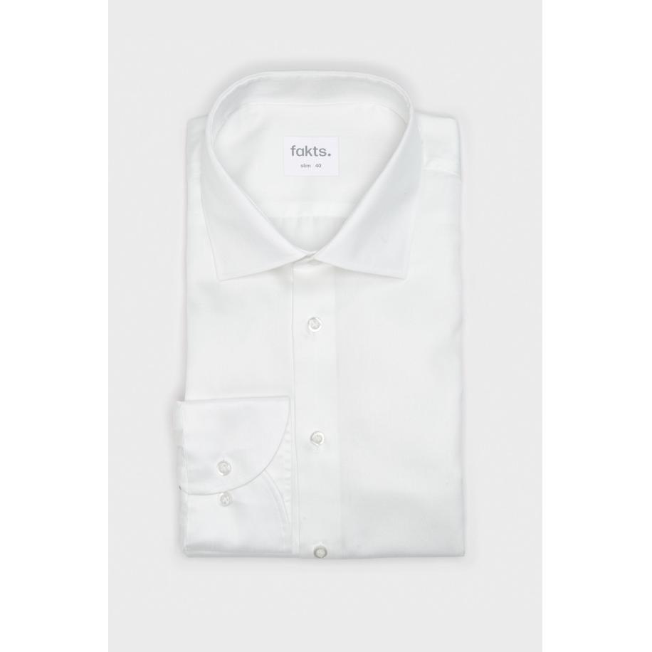 fakts Busy Overhemd wit, Effen Wit