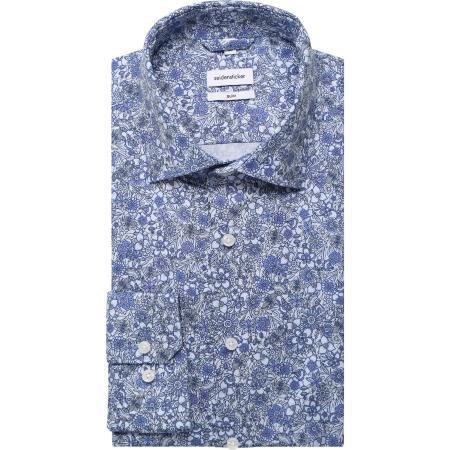 Seidensticker Overhemd lichtblauw, Motief