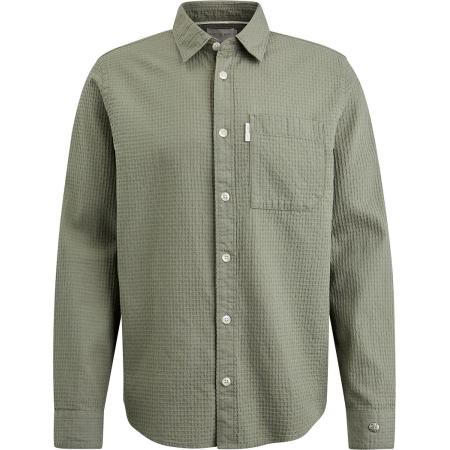 Cast Iron Overshirt Wafelstructuur Groen