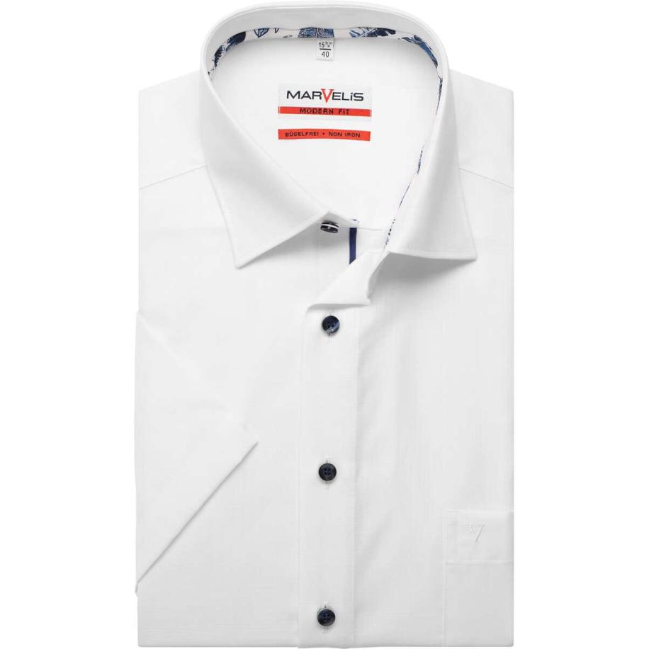 Marvelis Overhemd Korte mouw wit Wit