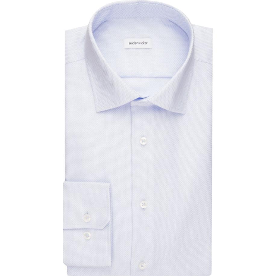 Seidensticker Overhemd lichtblauw, Effen Blauw