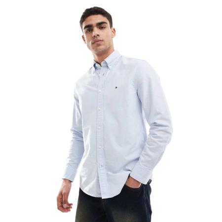 Tommy Hilfiger - Regular-fit Oxford overhemd in blauw