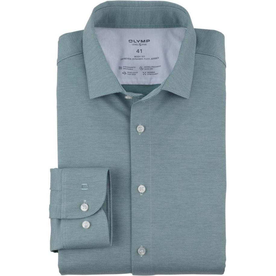 OLYMP Level Five 24/Seven Overhemd groen, Faux-uni Groen