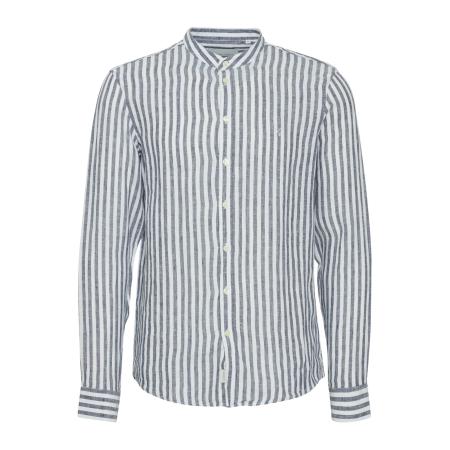 Casual Friday Casual Friday Overhemd CFANTON LS CC linen striped shirt donkerblauw