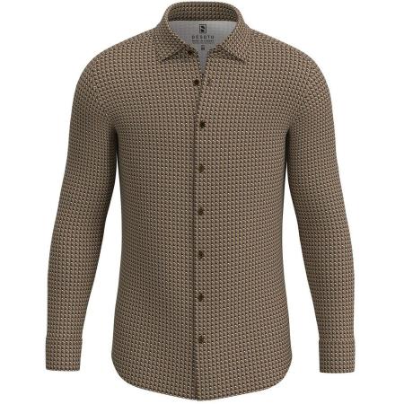 Desoto Overhemd Kent Figuren Bruin