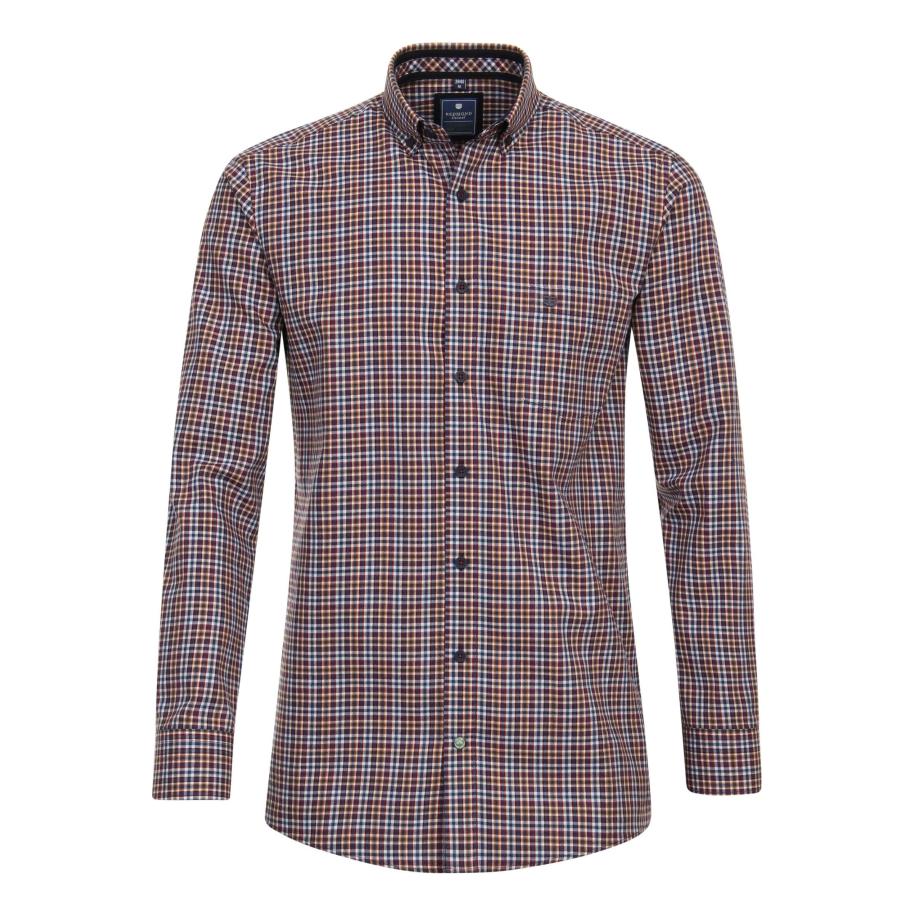 Redmond Casual Overhemd rood, Ruit Rood