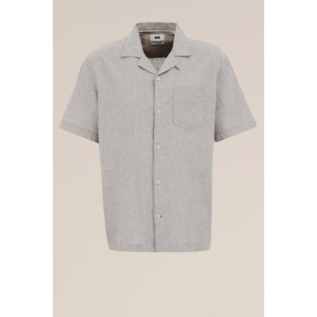 Fundamentals heren easy care linnenmix overhemd - Regular fit - Grijs - Linnen - Maat: XL