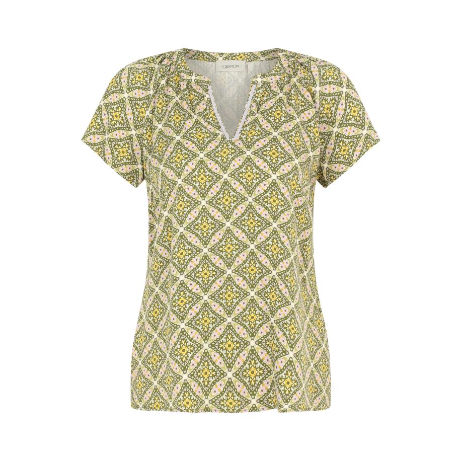 Cartoon Blouse beige / groen Groen