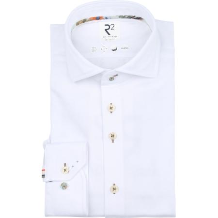 R2 Shirt Japanese Knitted Contrast White