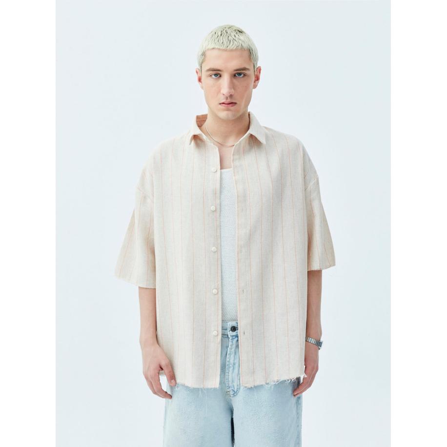 VAMOS CLO Overhemd beige Bruin