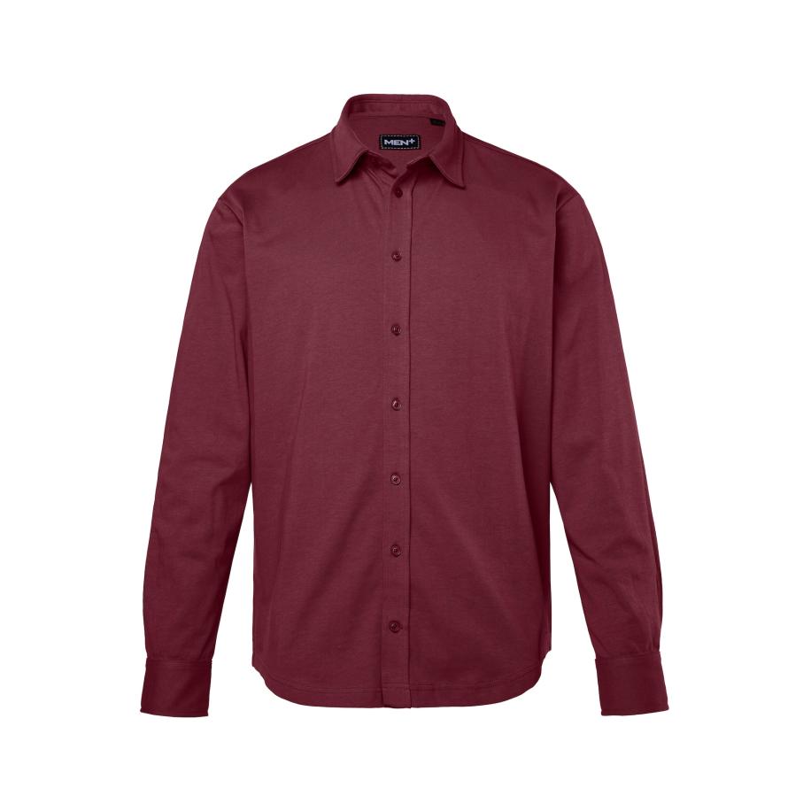 men plus Men Plus Overhemd wijnrood -