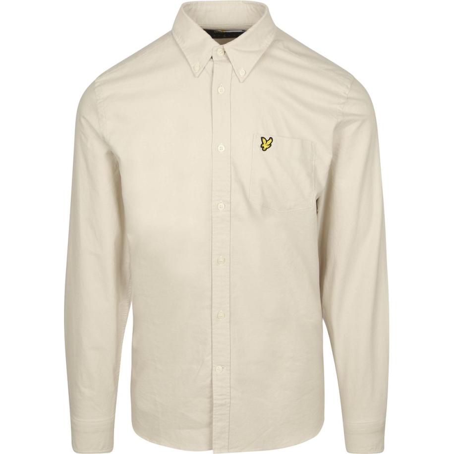 Lyle & Scott Shirt Plain Oxford Ecru Bruin