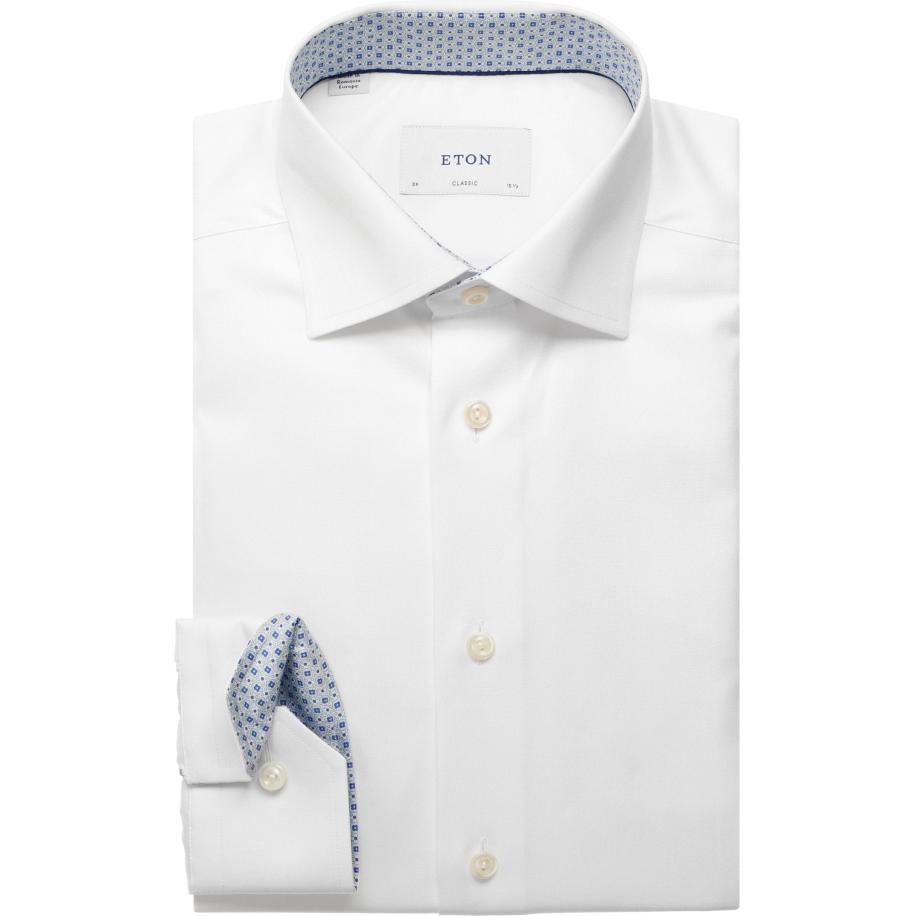 ETON Overhemd wit, Effen Wit