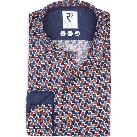 R2 Amsterdam Overhemd veelkleurig, Bedrukt