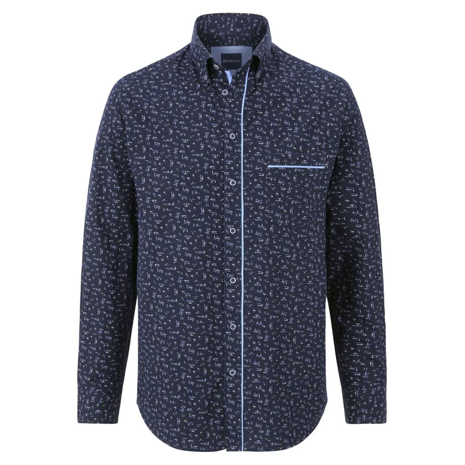 BABISTA Overhemd donkerblauw, Motief Blauw