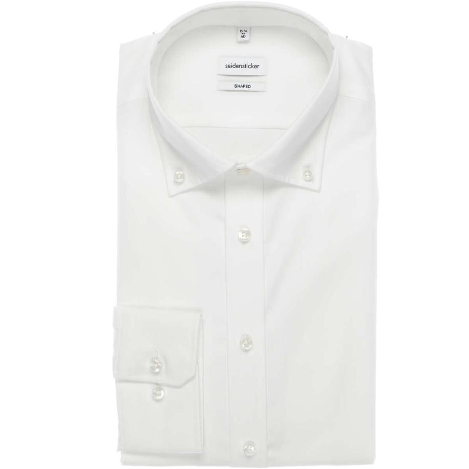 Seidensticker Overhemd wit, Effen Wit