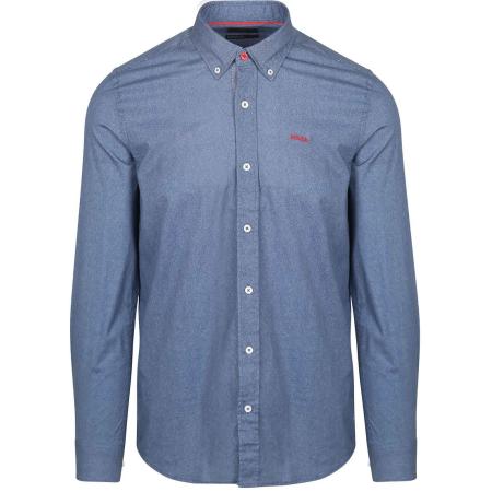 NZA Shirt James Oban Poplin Blauw